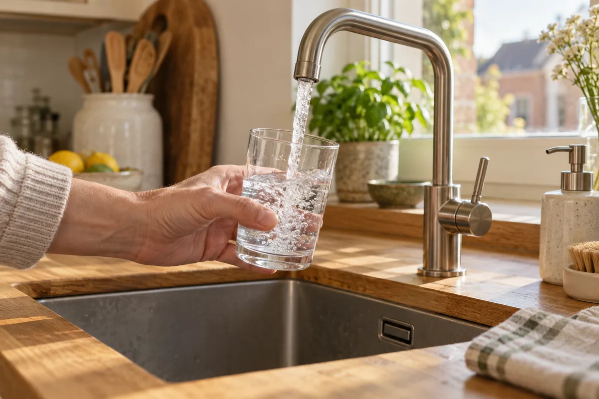Scène du quotidien à la maison autour de l’eau — photo d’illustration